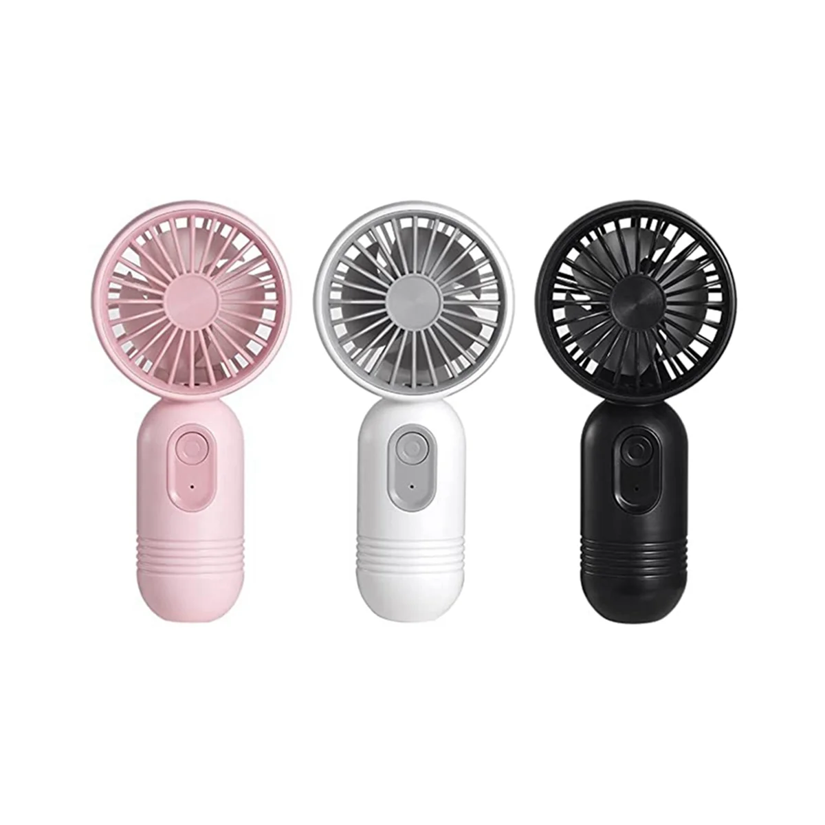 Mini Fans, USB Rechargeable Personal Fan, Battery Operated Small Hand Fan for Travel/Camping/Outdoor/Home/Office 3PCS