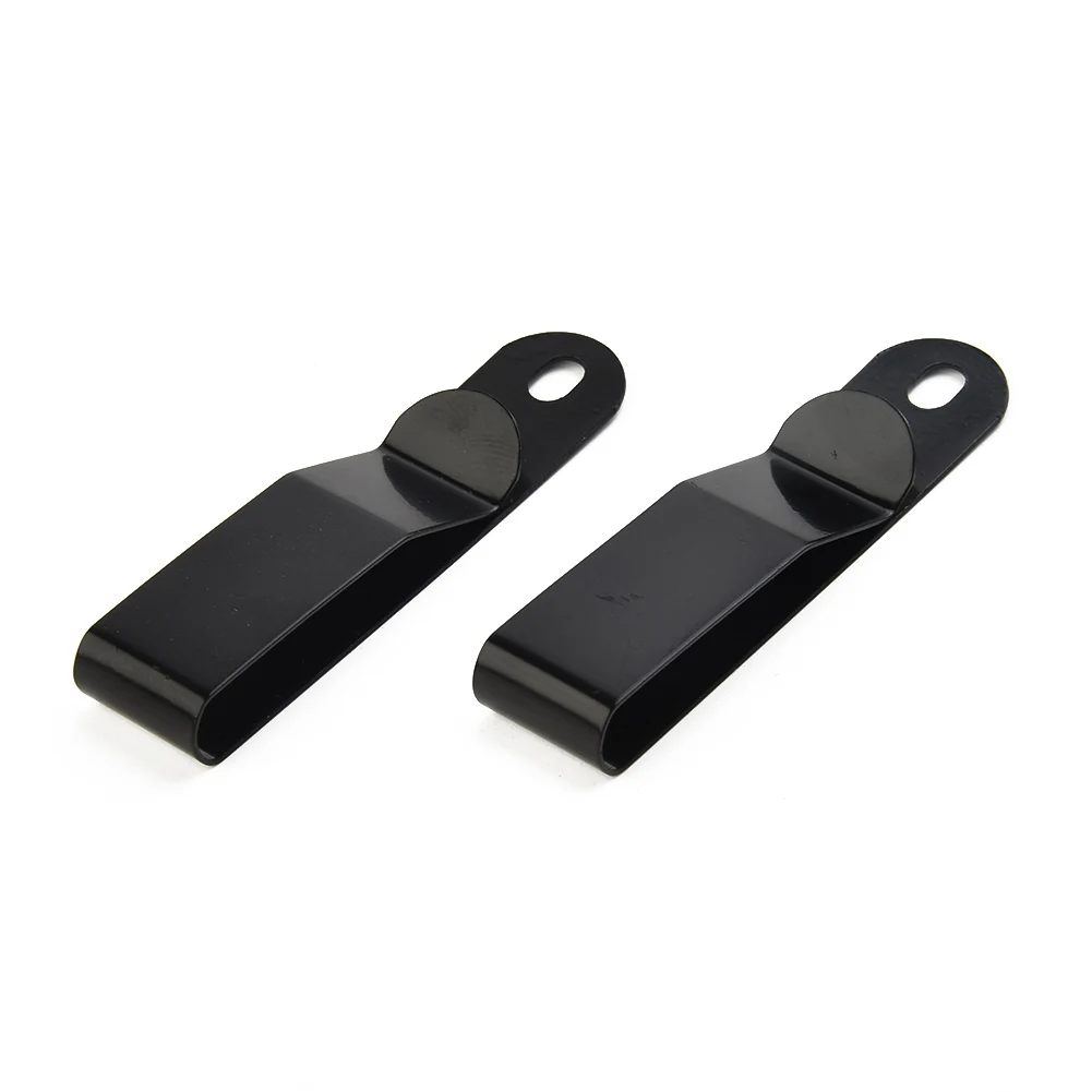 Brand New Steel Belt Clip Sheath Holster 62.5*15mm Electroplating Matte Black Manganese Small Tools Stainless Steel
