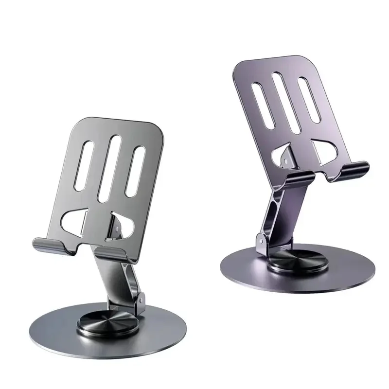 360° Rotatable Compact Foldable Adjustable Desk Mount Holder - Cellphone/Tablet Display Stand