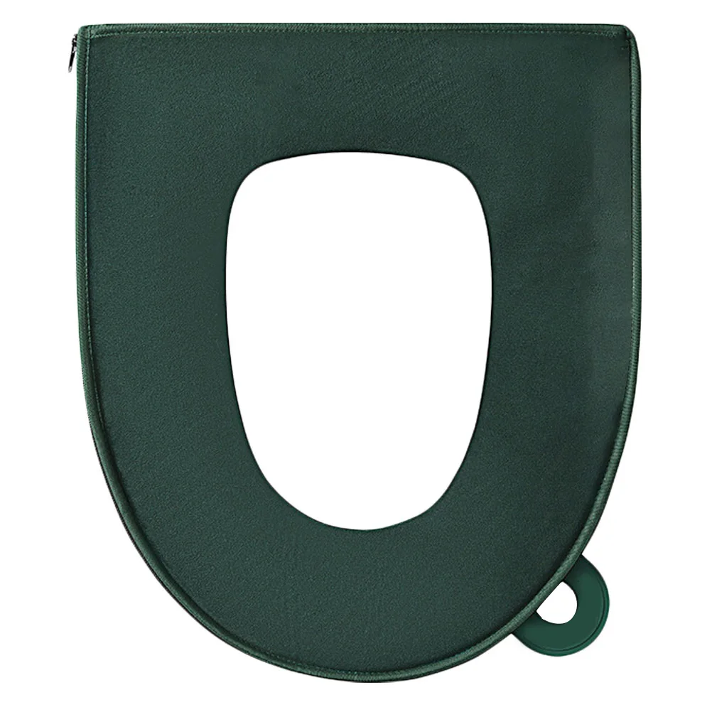 

Waterproof Toilet Seat Cushion Mat Skid Proof Universal Flannel Bathroom Cover Durable Elastic Stretch No Odor Harmful