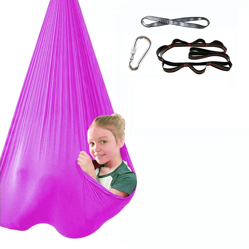 High Elasticity Children's Hammock Children's Sensory Therapy Swing Indoor and Outdoor Swing Hanging Chair Aerial Yoga Hammock - view 5