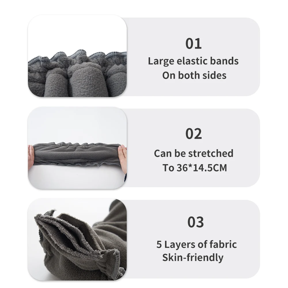 HappyFlute Elastic Inserts 2Layers Bamboo Charcoal+3Layers Microfiber Insert Diaper liner Use With Baby Nappy