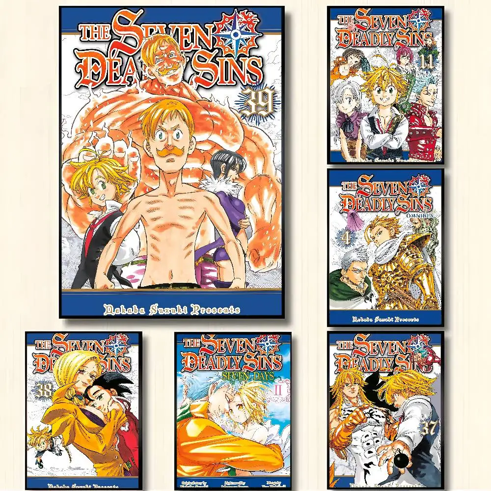 

Anime S-seven Deadly Sins Poster Painting Stickers Dorm Living Room Wall Decoration Gift Home Art Aesthetic