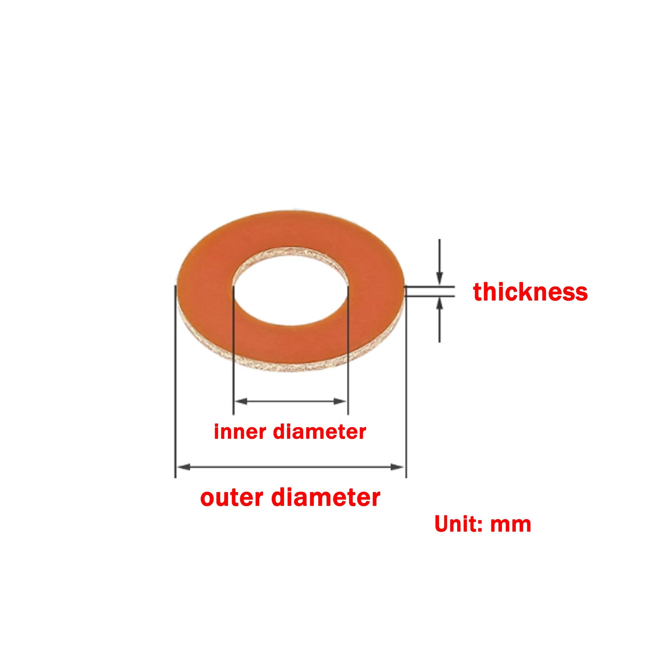 M2 M2.5 M3 M3.5 M4 M5 M6 M7 M8 M8.5 M10 M12 Bakelite Flat Washer Insulation High Temperature Gasket Plastic Bakelite Gasket