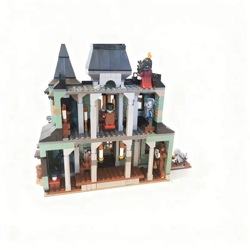 144pcs MOC Haunted Manor Interior Extension Seasonal Halloween Model Toy Building Blocks Architecture Christmas Gift Collection