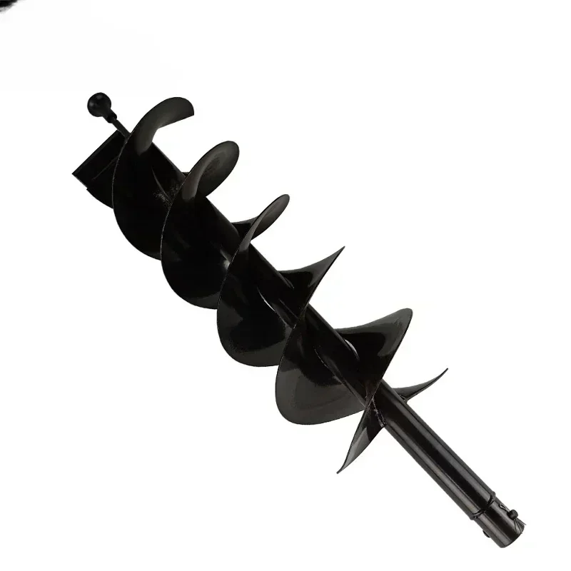 D100 - 150mm With 800mm Single / Double Earth Auger Drill Bit Spiral Drag Bit Power Digging Tool For Ice / Soil Digging