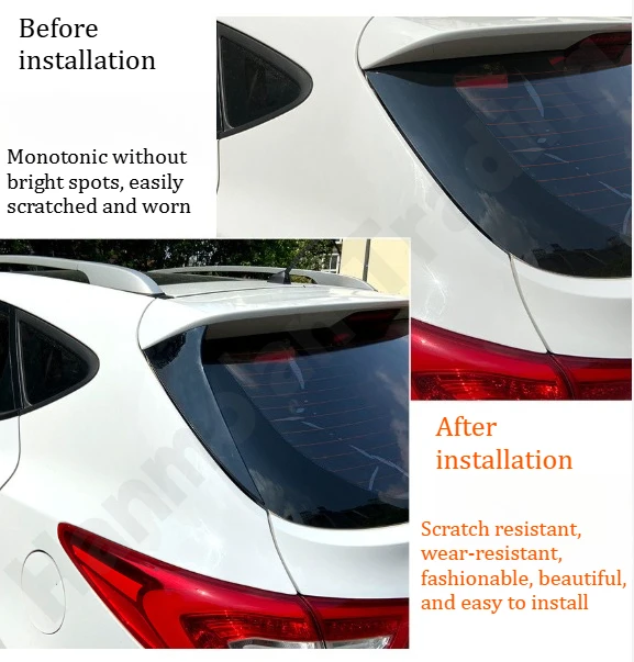 

Для Hyundai-IX35 2010-2017: спойлер на заднее стекло/декоративные наклейки с блестками/аксессуары для внешней модификации