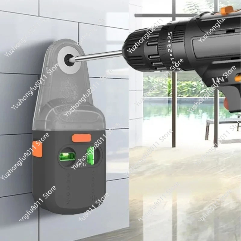 2 in 1 Electric Drilling Dust Collector Suction System, Laser Level Wall Mounted Vacuum Drilling Dust Collector Cleaning Tool