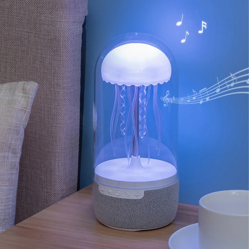 Ocean Themed Jellyfish Lamp Integrated Bluetooth-compatible Subwoofer Night Light Creative Desktop Bedside Decoration