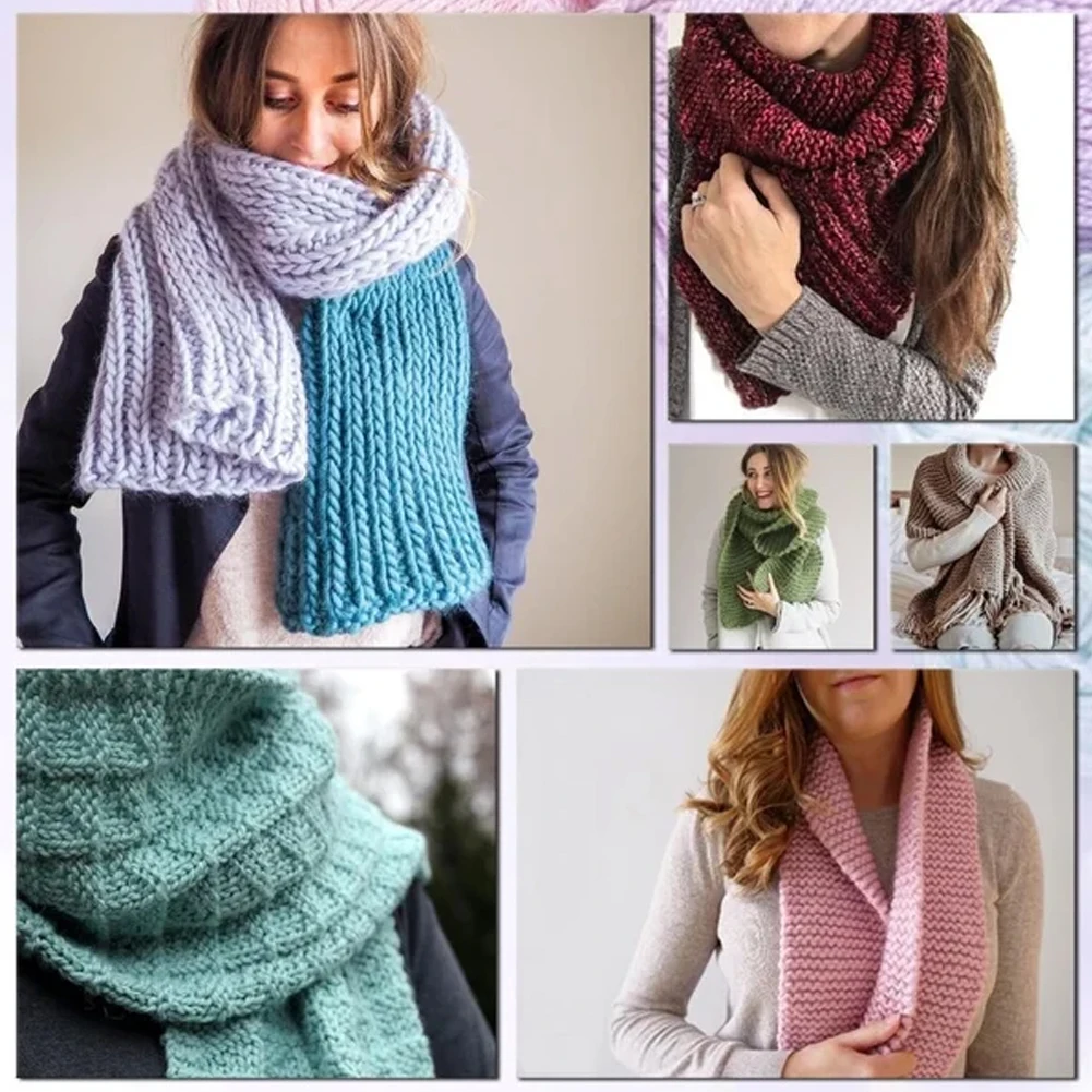 الحياكة تلوح في الأفق مجموعة للوشاح مع الحياكة الكروشيه السنانير الحياكة الإطار مجموعة للجوارب اليدوية وشاح قبعة #5