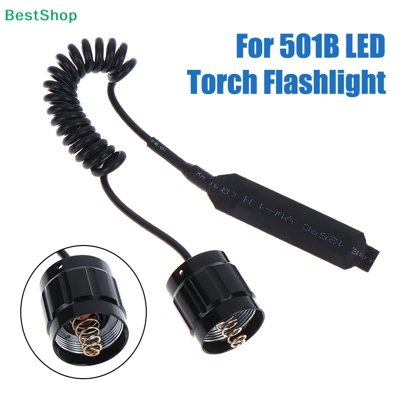 Remote Pressure Button Switch Case Controller Flashlight Switch Fit For 501B LED Torch Flashlight