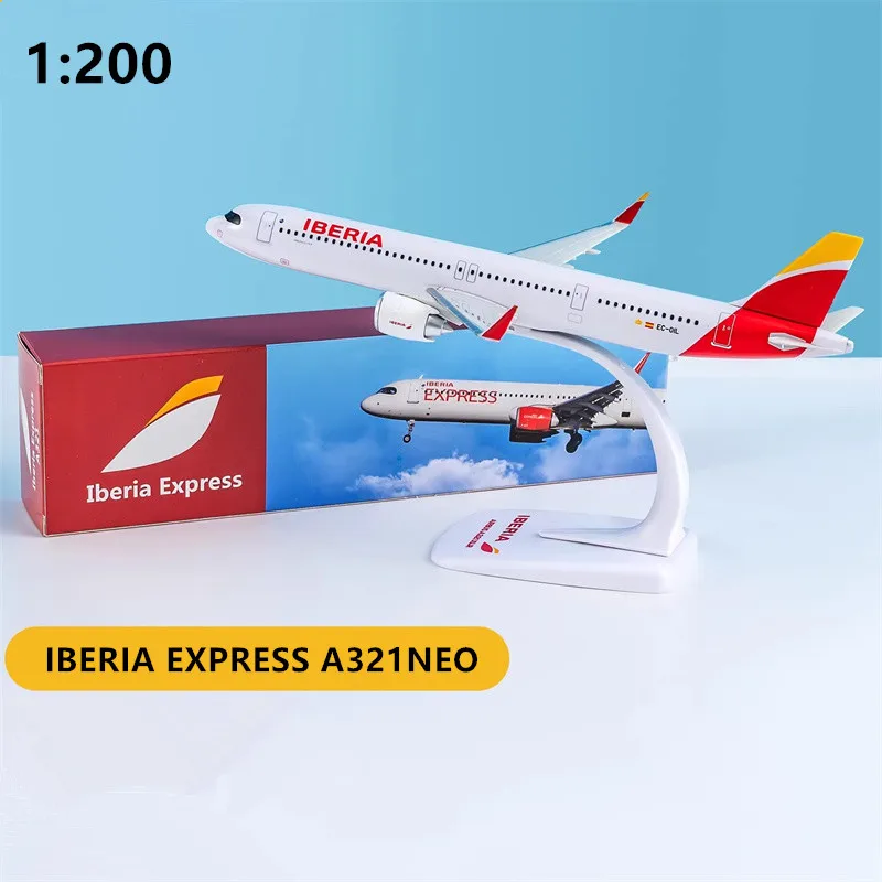 New 1:200 Scale A321NEO Spain IBERIA EXPRESS ABS Plastic Airplane Model Toys Aircraft Plane Assembly Collection Display