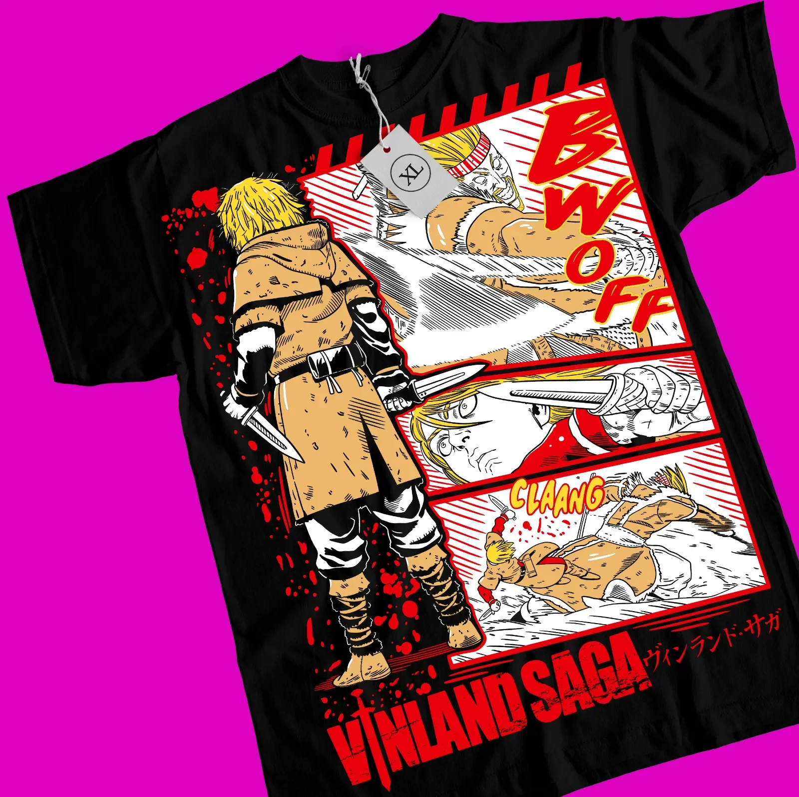 Vinland Saga Shirt, Thorfinn Shirt,Anime Askeladd, Manga Black Shirt, All Sizes