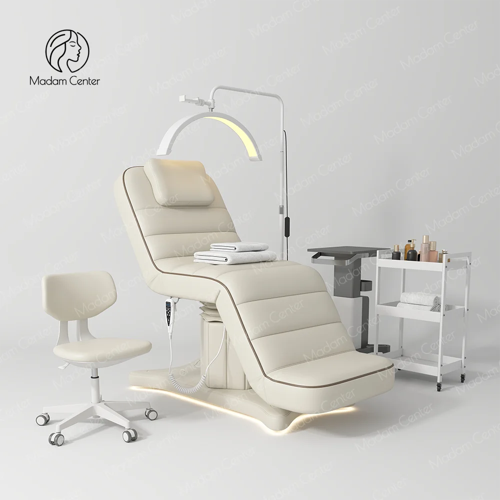 

Electric Massage Table Cosmetology Bed Side Table for Facial Aesthetic Salon Bed Furniture for Beauty Salon