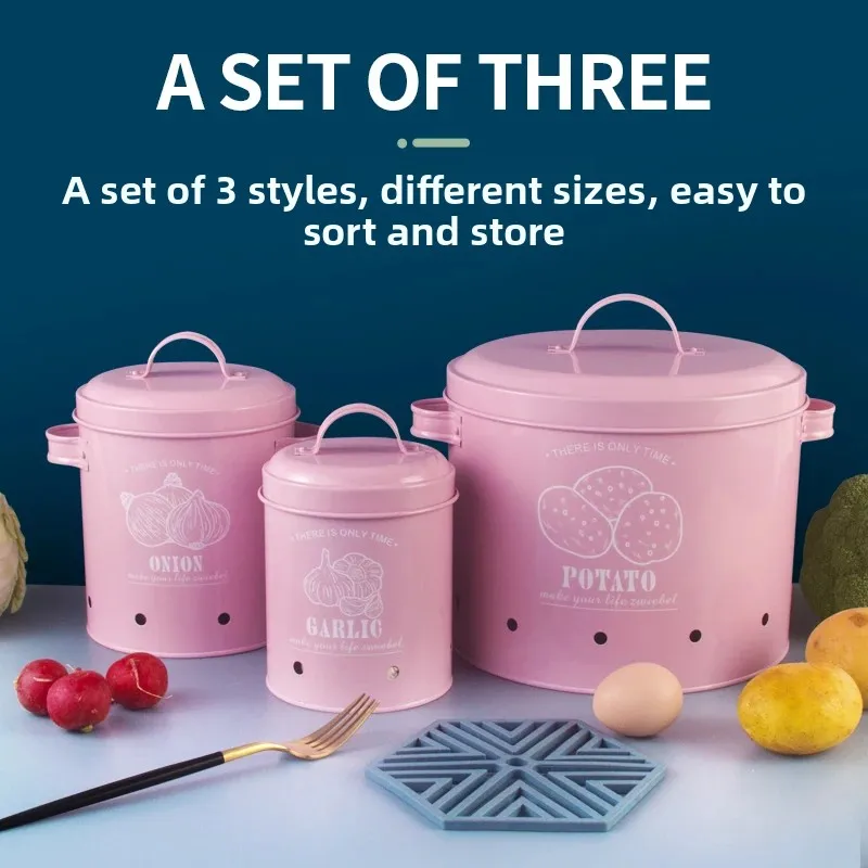 Ensemble de 8 boîtes de rangement pour aliments, PotTag Oignons Gar1995, Boîtes de rangement pour la cuisine à domicile, Bacs à œufs pour légumes