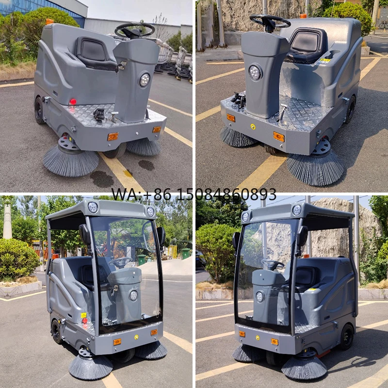 Leaf SweeperIndustrial Compact Leaf Collection Electric Battery Powered Floor Cleaning Machine Ride On Sweepergardeninggiardinag
