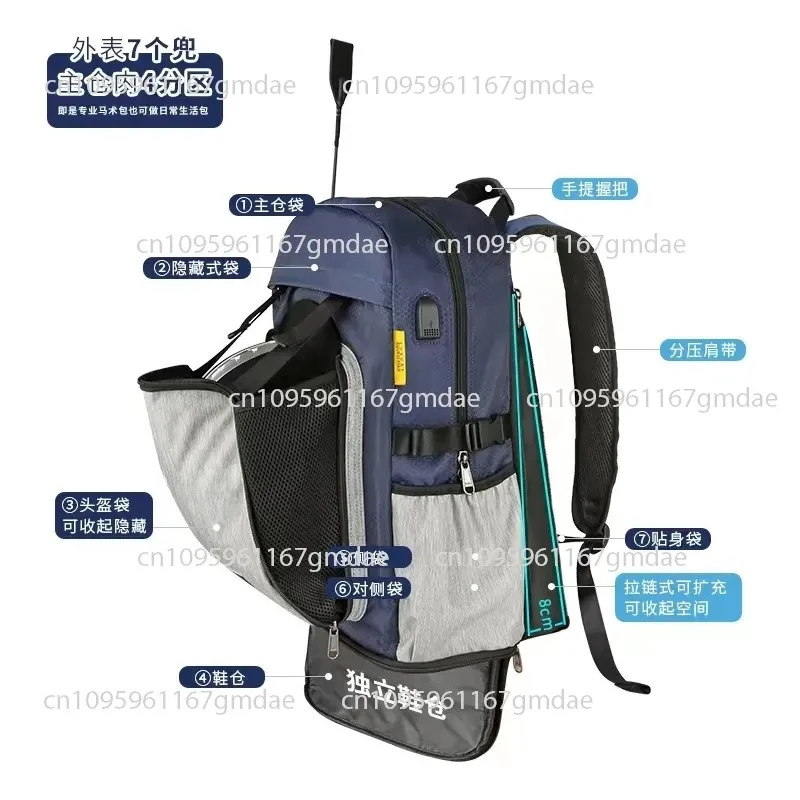 equestrian bag, equipment bag, boot and helmet bag, double shoulder, multi-function, partition, manufacturer