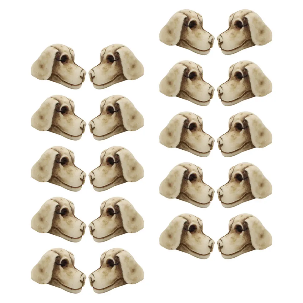 

20Pcs Mini Skull Dog Skull Resin Decorations Unique Garden Lawn Ornament Miniature Puppy Head Bones Flowerpot Accents