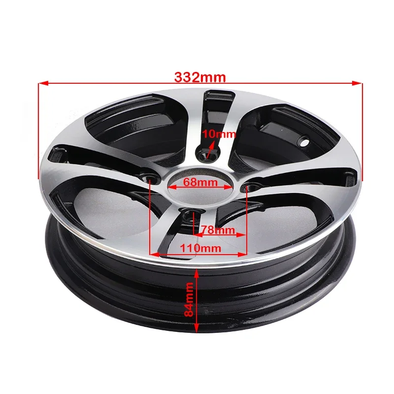 جودة عالية 12 بوصة الحافات عجلات سبائك الألومنيوم 12x2.50 12x4.0 صالح للدراجة الكهربائية دراجة ثلاثية العجلات التوازن الدراجة الملحقات