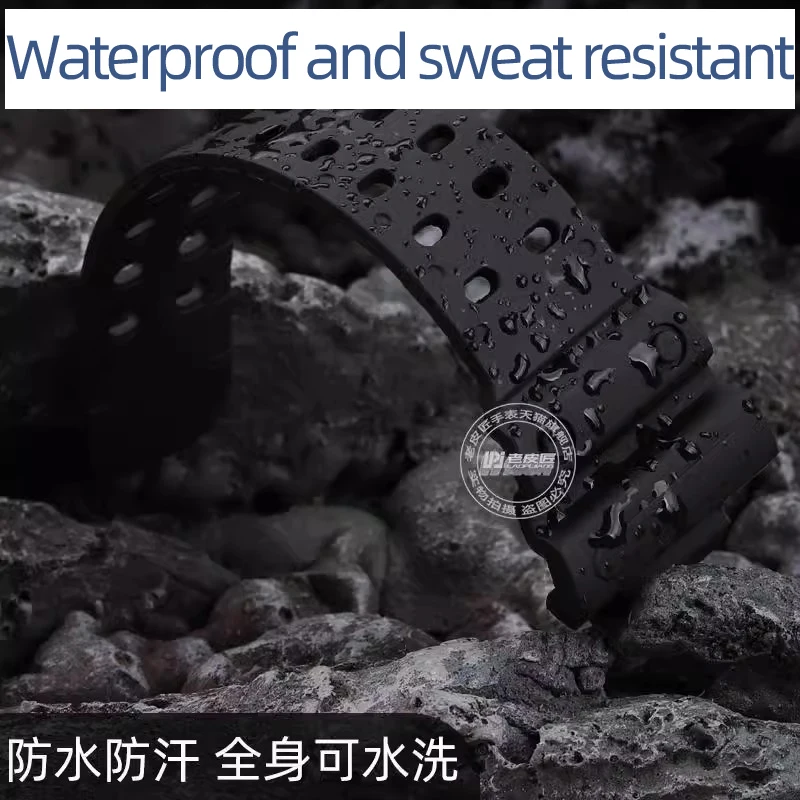 Cinturino in silicone resina nera per Casio G-SHOCK Enorme G Square Block GX-56BB GX56BB GXW-56 GXW56 Cinturino in gomma con gx56