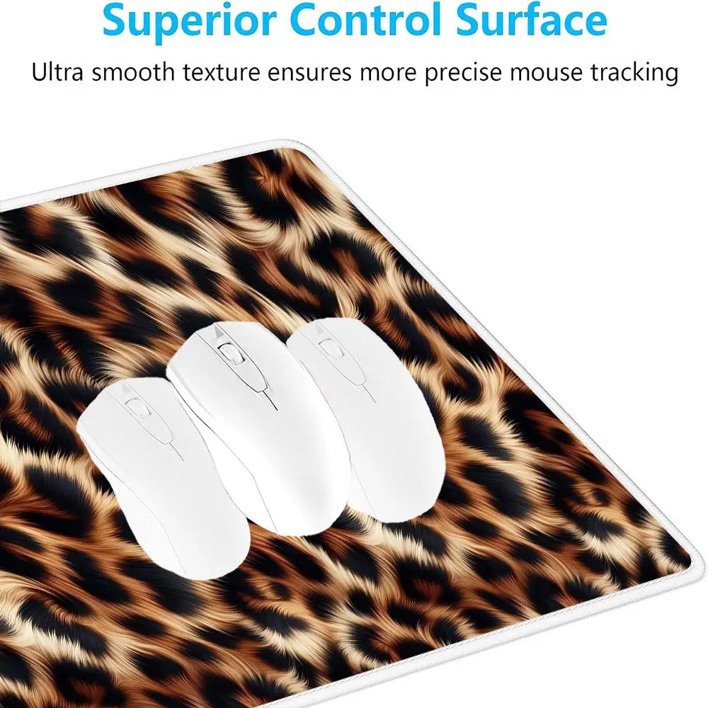 أسود ليوبارد طباعة ماوس Nootbook لعبة البساط الوسادة كبيرة لوحة ماوس للألعاب XXL ماوس عدم الانزلاق كمبيوتر محمول اللوحي حصيرة PC Playmat #6