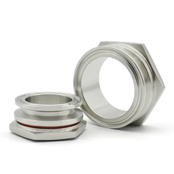 Weldless Bulkhead SS304 Stainless Steel 1.5 “ 2 ” Compression Joint Water Tank Beer Can Kettle Connector Fittings Self-made