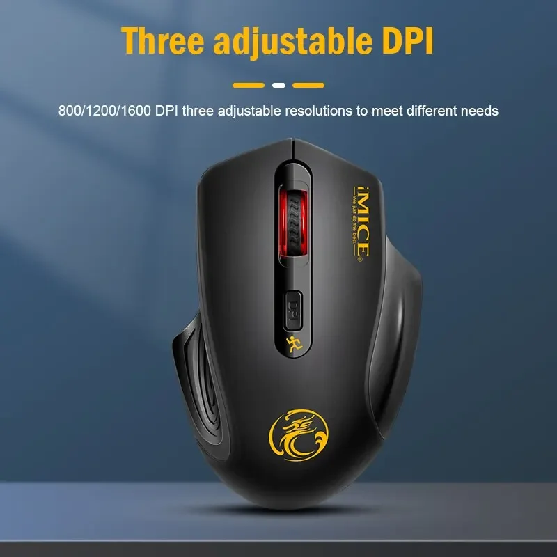 Bluetooth 2.4G Dual Mode Silent Mouse Suitable for Business Office Laptop Esports Games 3 Speed Adjustable Wireless Silent Mouse