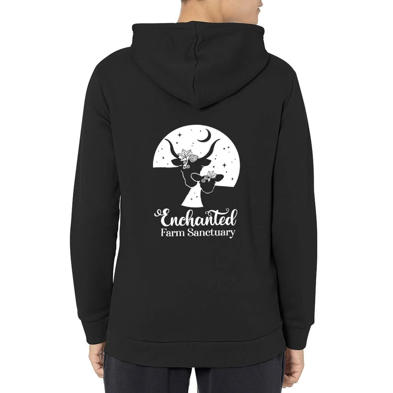 

Enchanted Farm Sanctuary-Simple Logo for Dark Colors Hoodie men's sweat-shirt autumn men clothing hoodie oversize