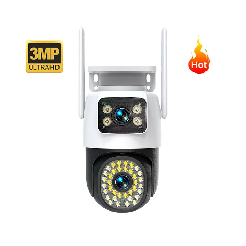 

4MP Full Color Dual Lens Yoosee APP Wireless WIFI IP Camera AI Humanoid Detection Home Security CCTV Intercom Baby Monitor