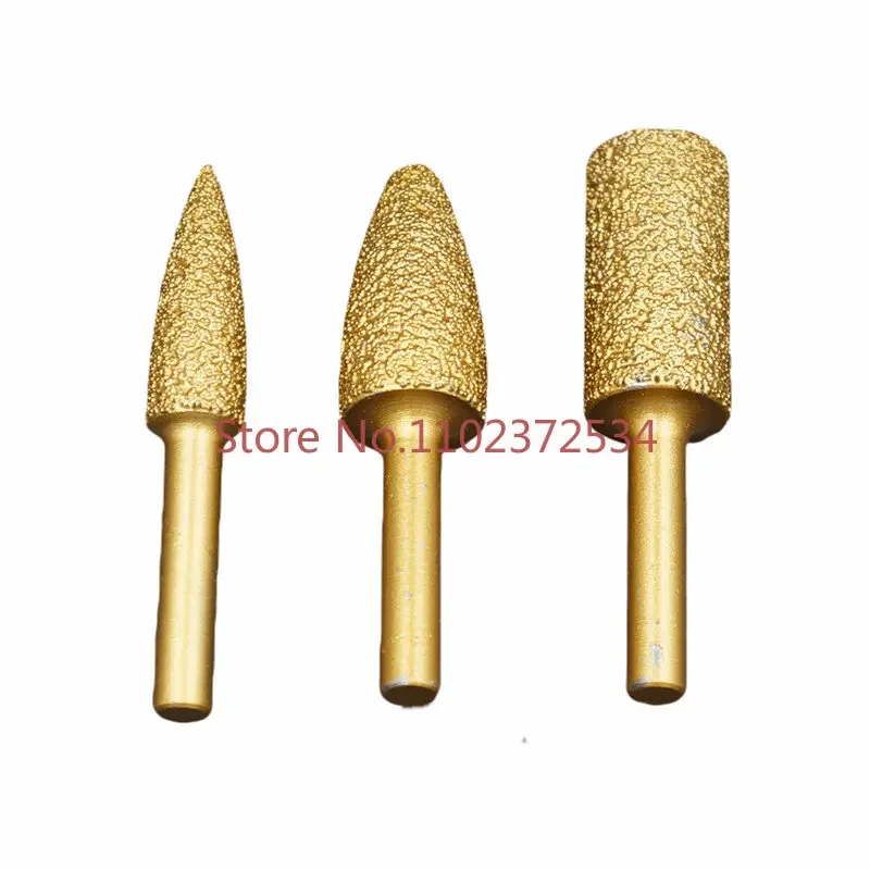 3PCS  Diamond grinding head, cast iron special brazing electric grinding head, coarse sand grinding head, glass cylinder