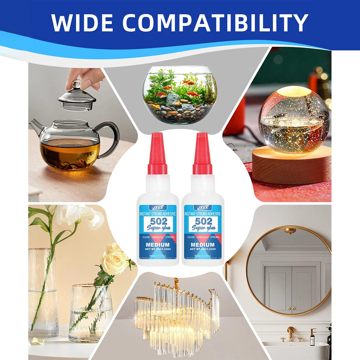 الغراء الفائق سريع الجفاف Cyanoacrylate لمشروب السيراميك المعدني المطاط البلاستيك سريع التحضير السندات القوية 20 جرام 35 جرام 50 جرام وكيل إصلاح سريع مقاوم للماء لوازم متجر القرطاسية #6