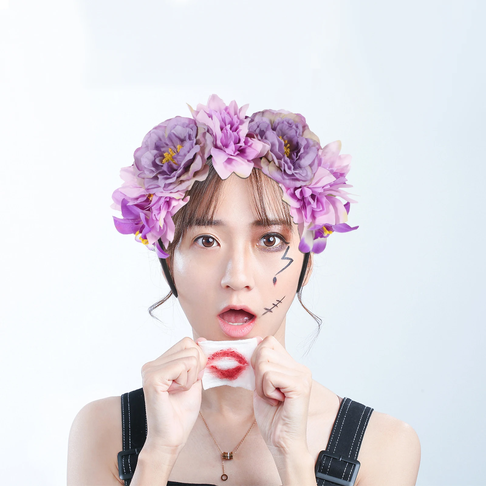 

Retro Peony Flower Headb s Headb Large Floral Hair Accessories for Women Travel Photo Stylish Decorative Headb s