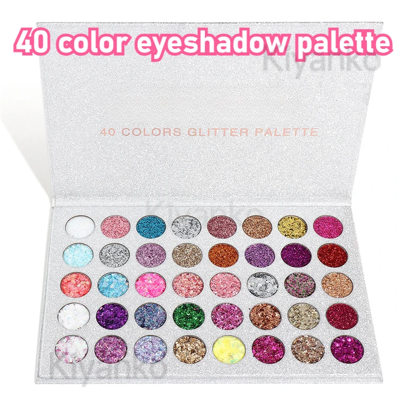 40 Color Eyeshadow Tray Color Artist Glitter Glitter Matte Pigment Powder Pressed Eyeshadow Makeup Set Rare Beauty Cosmetics