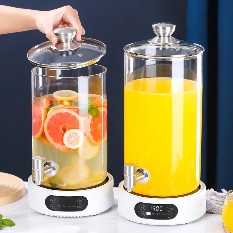 Commercial Electric Beverage Dispenser Glass Juice Milk Warmer Self Serve Buffet Drink Machine