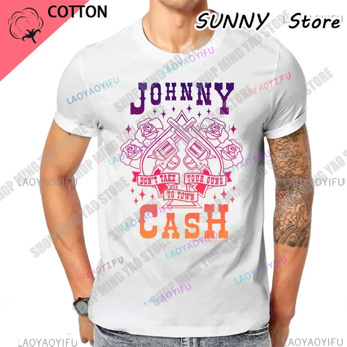 Summer Funny man Vintage print tshirs Cash T Shirt For Men Women Johnny Classic Legend Money Music Man Black And White teeshirt