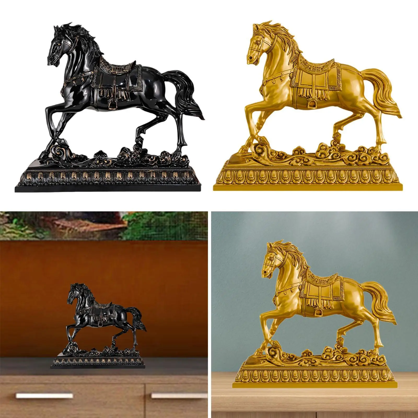 

Статуя лошади, коллекция скульптур из смолы, ремесленная фигурка животного, домашний декор для полки, входная, кабинет, подарок на день рождения