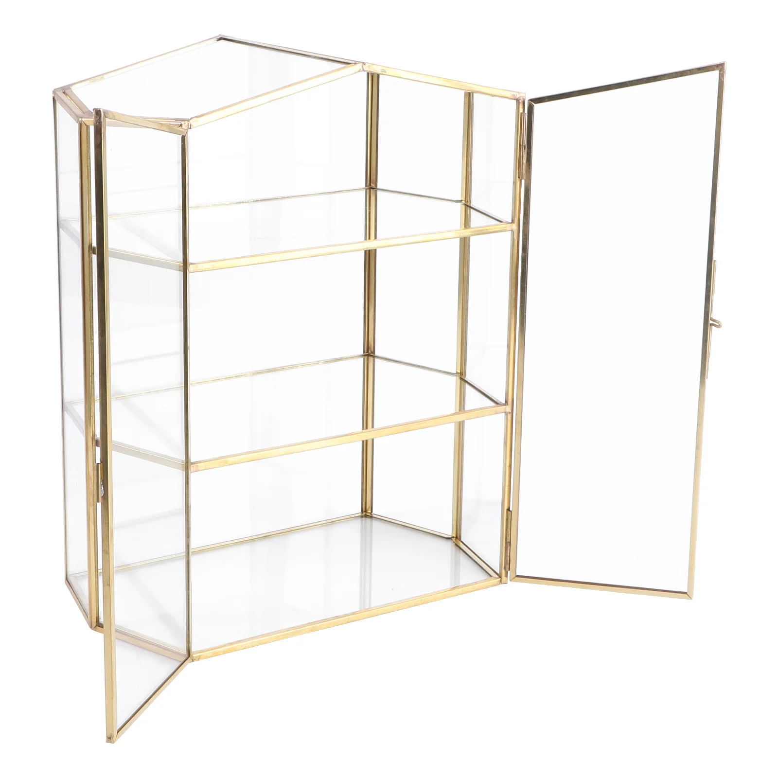 

1Pcs Multi-Layer Glass Jewelry Organizer Desktop Storage Compact Storage Box Jewelry Box Desktop Cosmetics Case