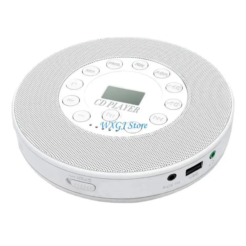 

37JE Rechargeable Portable Bluetooth-compatible Disc Player,Lukasa Compact Music Disc Disc Player for Car/Travel,Support USB