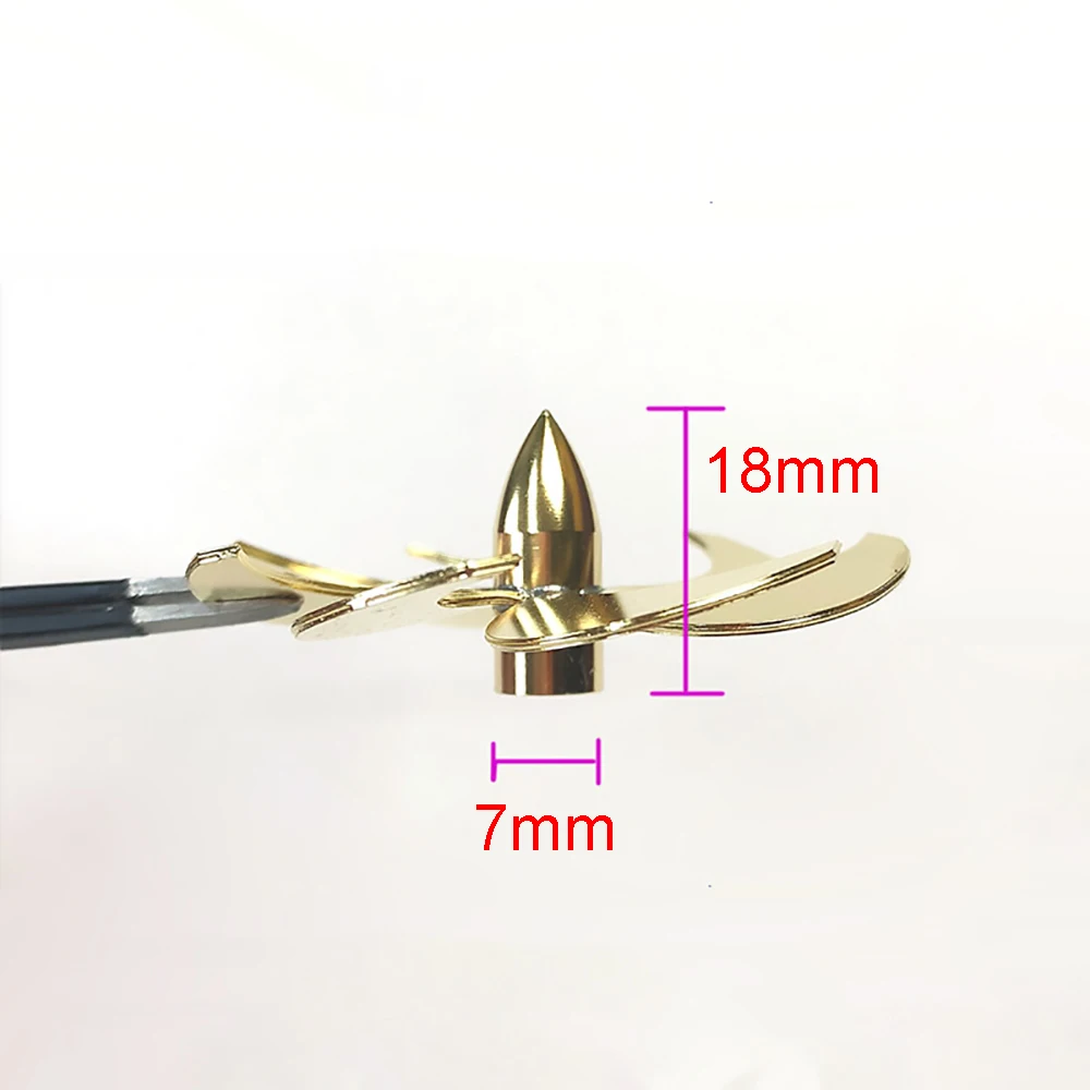 RC 보트 프로펠러 구리 7 블레이드, 왼손 오른손 소품, RC 모델 보트 잠수함 스케일 해양, M4 46mm