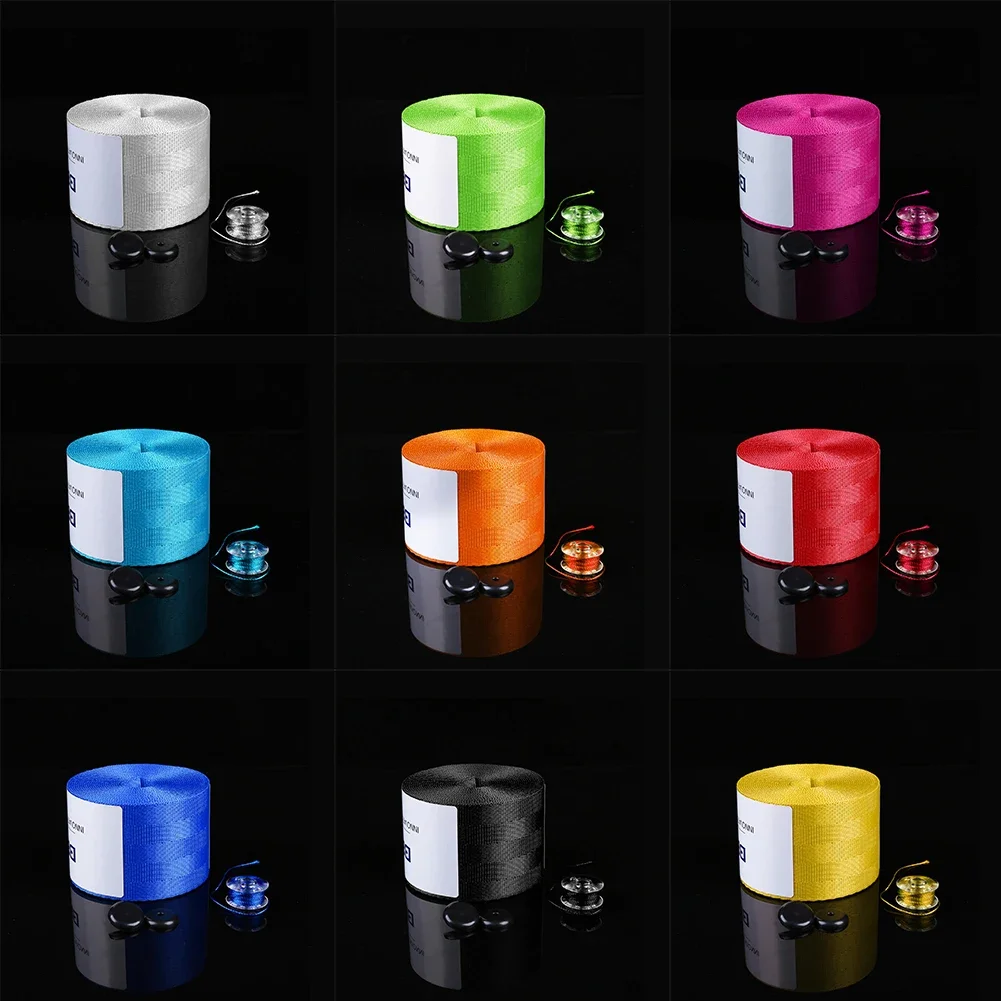 자동 3.6미터 범용 강화 안전 벨트 웨빙 원단 레이싱 카 조정된 안전 벨트 하네스 스트랩 표준 A ++