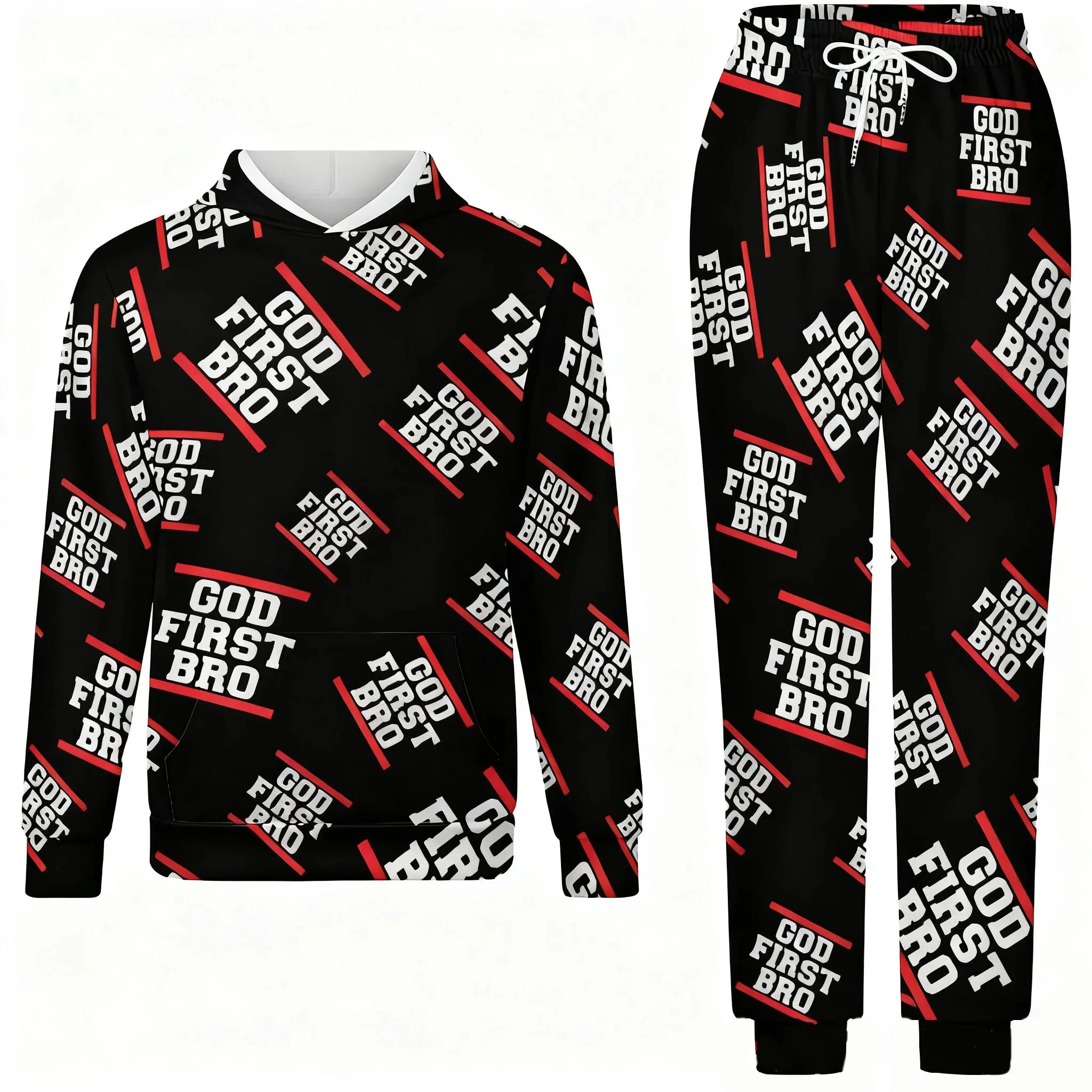 

Adult Sportswear Sweatshirt Two-Piece Long-Sleeved Pullover Hoodie And Jogging Pants Daily Outdoor Camping Casual Street Suit