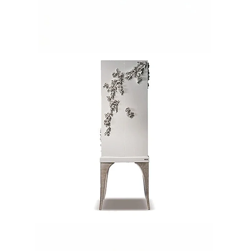 Light luxury creative jewelry cabinet, bedroom home floor high-end solid wood jewelry cabinet