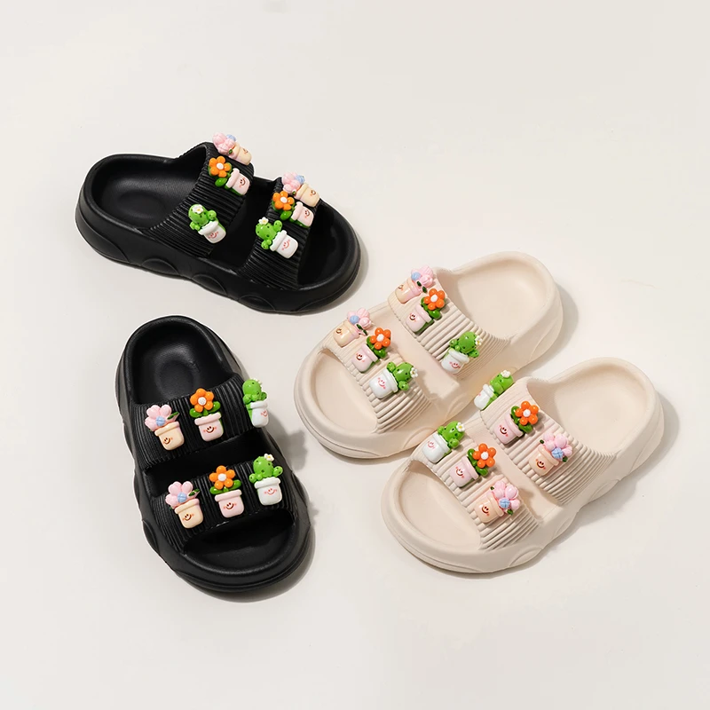 

Детские тапочки, милая обувь для ванной, нескользящие детские сандалии, повседневные сандалии для отпуска, новинка 202, модные милые тапочки для мальчиков и девочек, мягкие