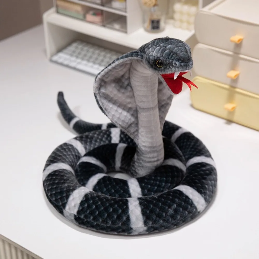 

Little Snake Simulated Snake Plush Toy Lifelike Cobra Year of The Snake Plush Toy Artificial Soft Snake Stuffed Plush Doll