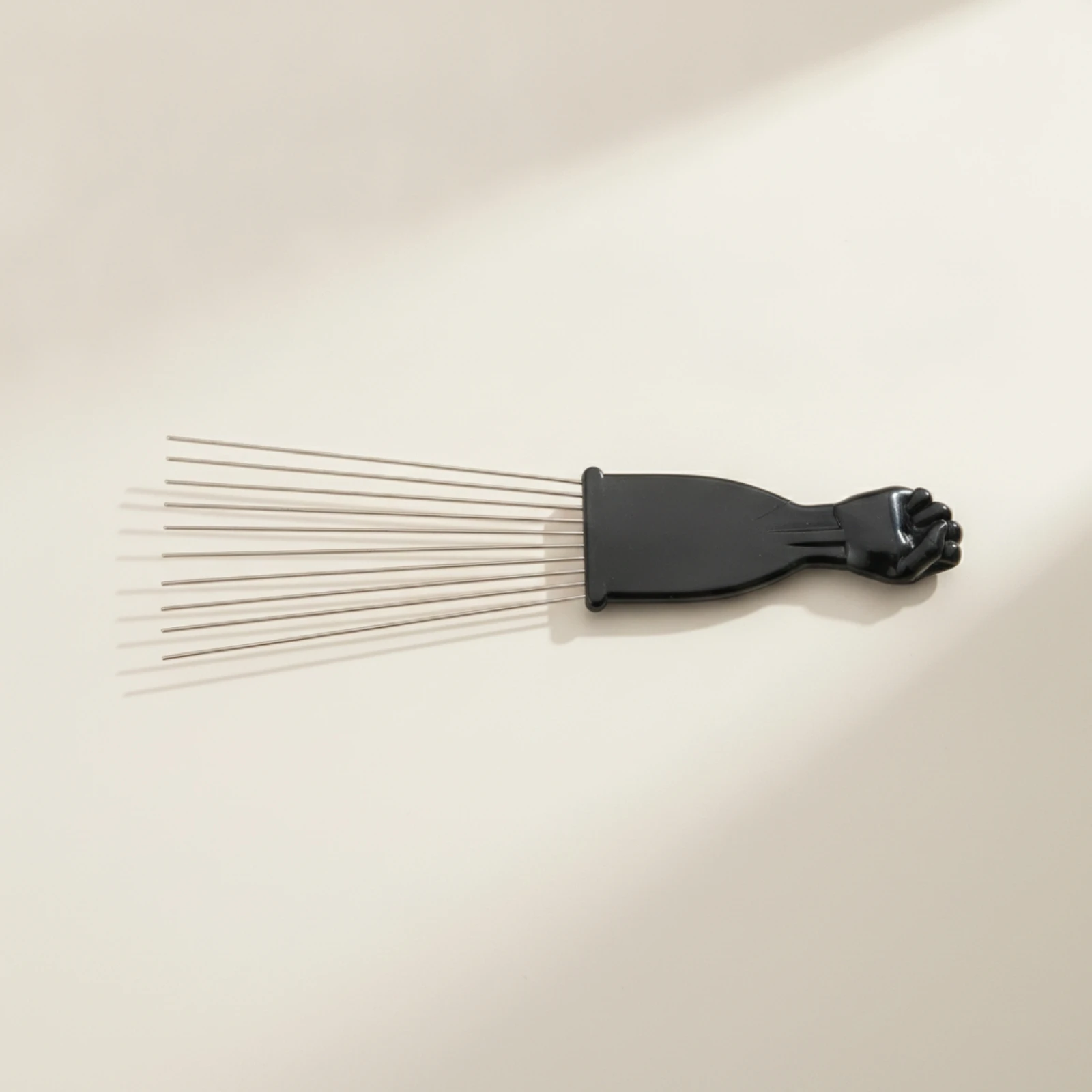 Afro Pick Anti-Static Hair Pick Afro Comb Long-Lasting Comb with Metal Teeth Rust-Resistant for Stylists, Salon, Home
