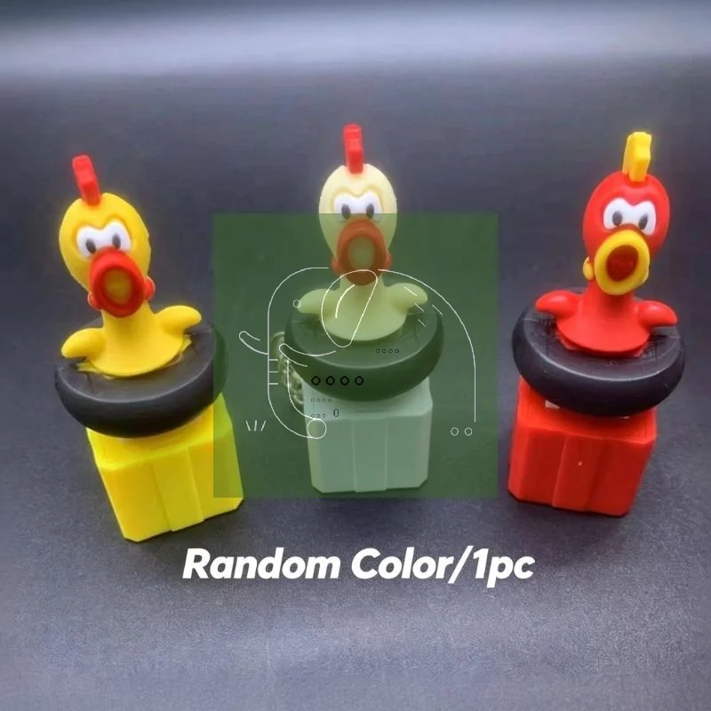 Screaming Chicken Button Clicker Novelty Stress Relief Fidget Keychain Bag Pendant for Christmas Stocking Stuffers