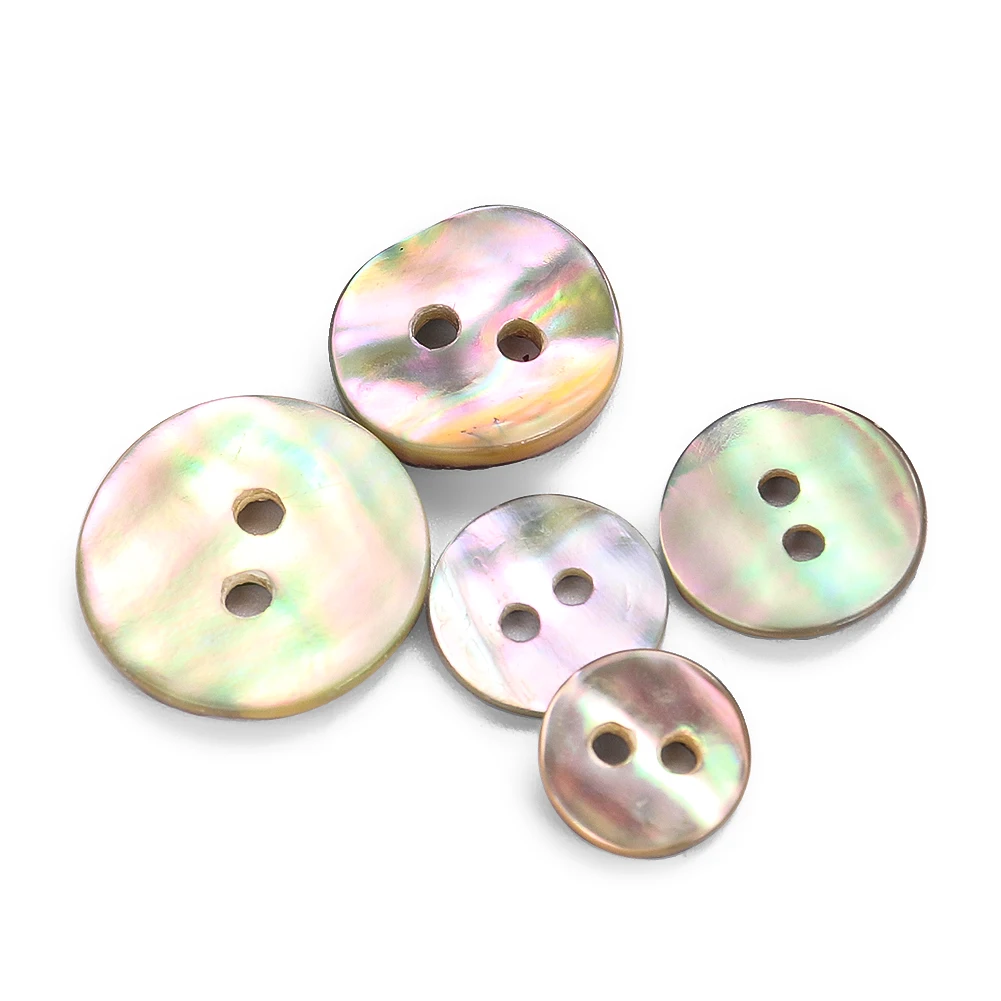 5PCS Natural Abalone Shell Button for Sewing Garment Mother of Pearl Round 2 Hole Buttons DIY Scrapbooking Clothing Accessories