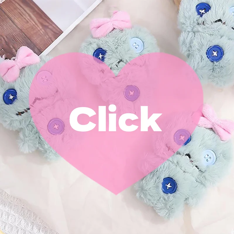 

Cartoon Plush Bow Doll Toy Keychain Bag Pendant With Buttons DIY Gifts Keychain Pendant Cute Sweet Plush Dolls Hanging Ornaments
