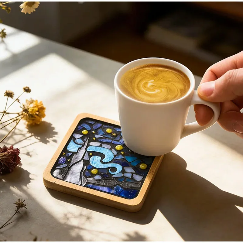 2026 New Mosaic Coaster Diy Handmade Material Package World Famous Painting Series Coaster Handmade Creative Pasting Artwork