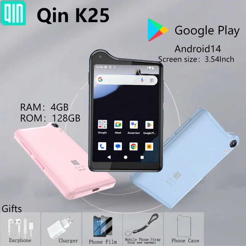 Qin K25 Mini Google Play 3.5Inch MTG81 Android 14 Touch Screen